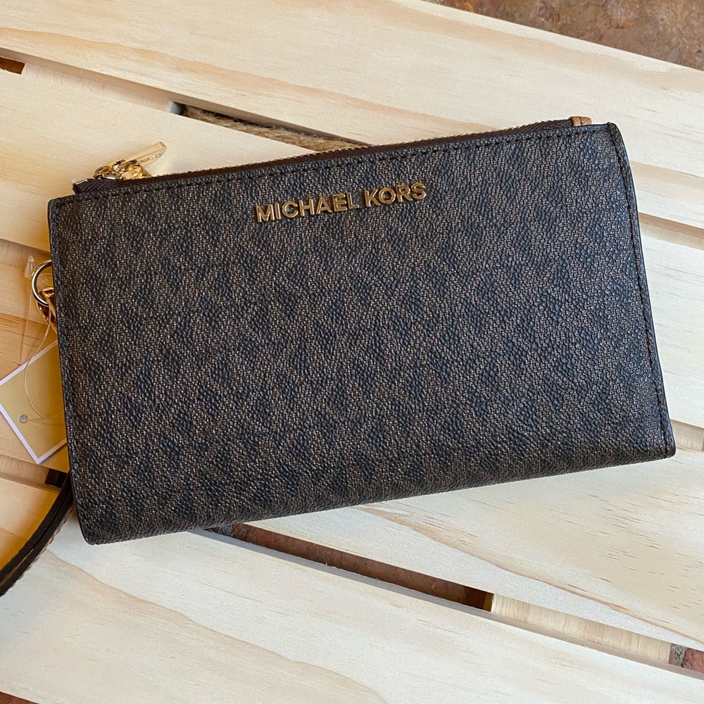 NWT Michael kors double zip wallet wristlet